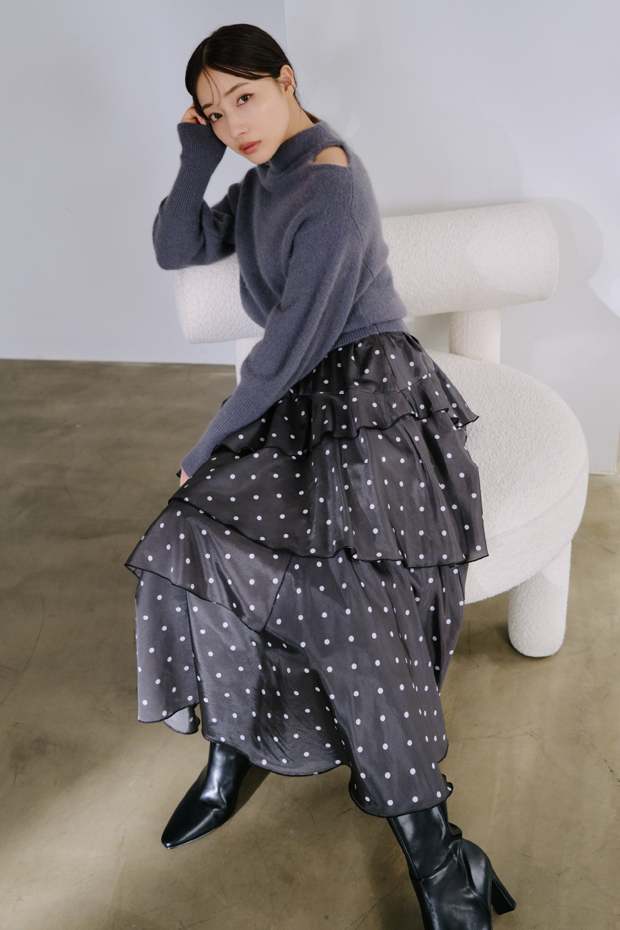 LADY MOOD SNIDELを着用している村瀬紗英さんの画像16