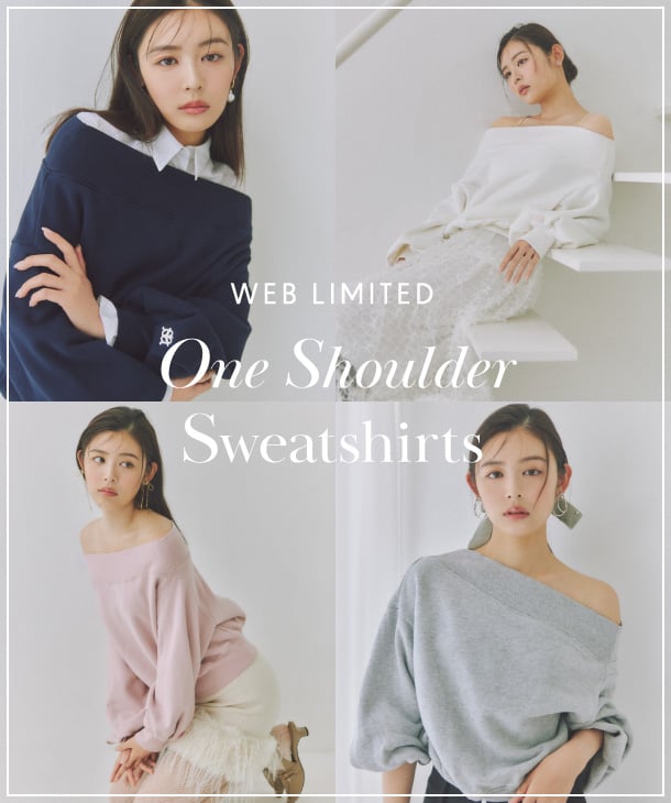 WEB LIMITED ONE SHOULDER SWEATSHIRTS