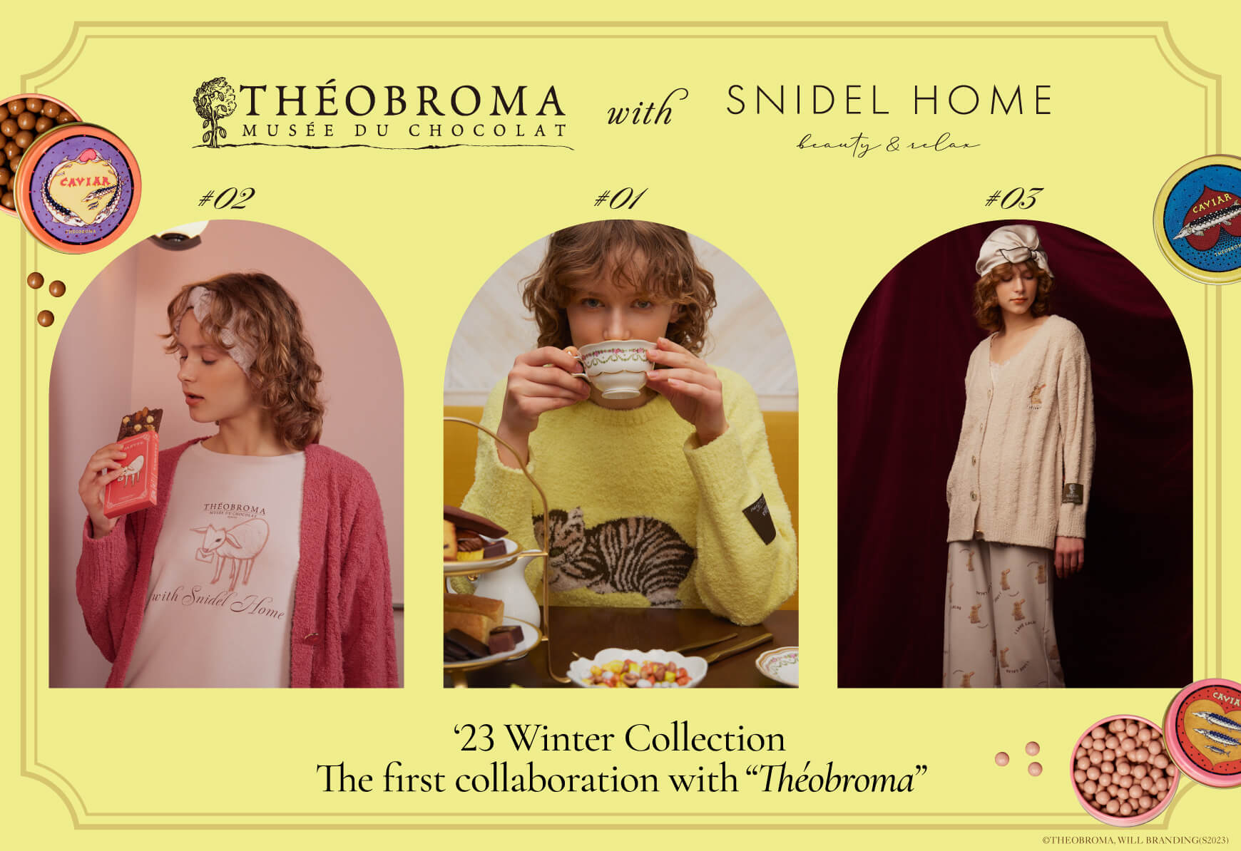 THEOBROMA MUSEE DUbCHOCOLAT with SNIDEL HOME '23 Winter Collection The first collaboration with 'Theobroma'